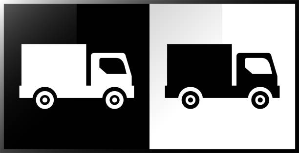 Truck icon. Vector illustration in HD very easy to make edits. simple truck stock illustrations