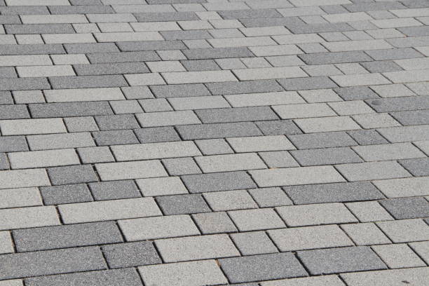 paving stones on the street stock photo