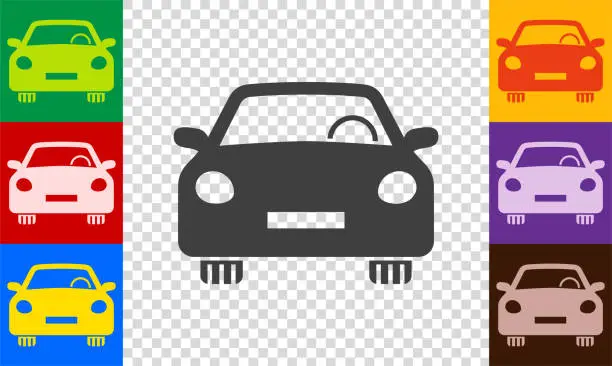 Vector illustration of Car icon set.