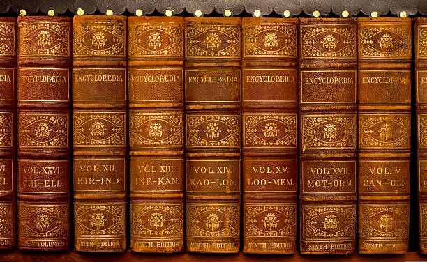 Encyclopedia books stock photo