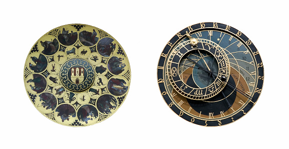 Two faces of astronomical clock