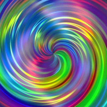 Rainbow glowing neon spiral, abstract background, magic, diamond Holiday concept