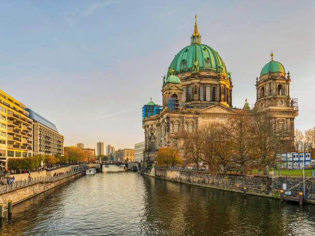 istock Berlin Cathedral on Spree river during sunset, Germany 1451851058