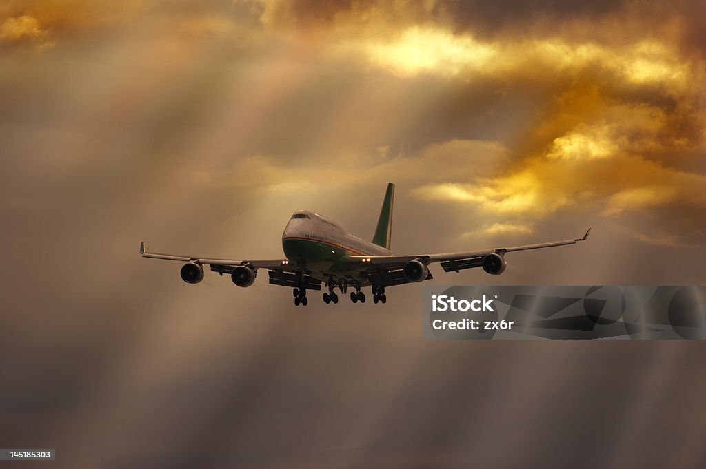 Sull'approccio finale " - Foto stock royalty-free di Aereo di linea