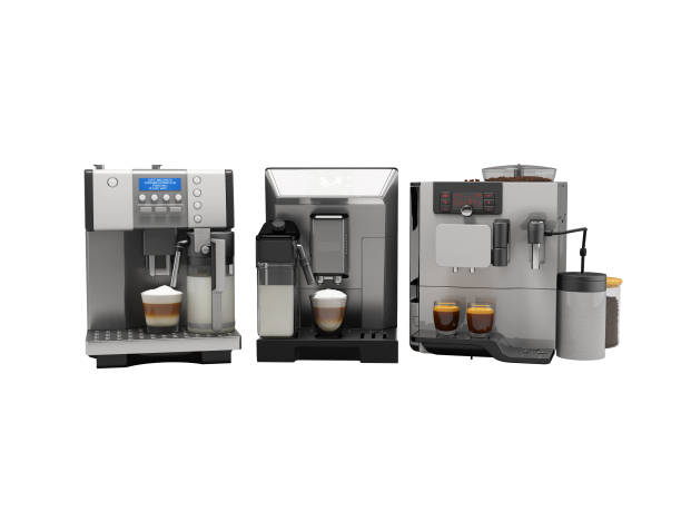 istock 3d illustration of group of professional coffee machines for different coffee drinks on white background no shadow 1451861295