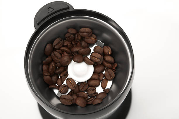 istock Coffee Grinder with beans shot from above 145186278