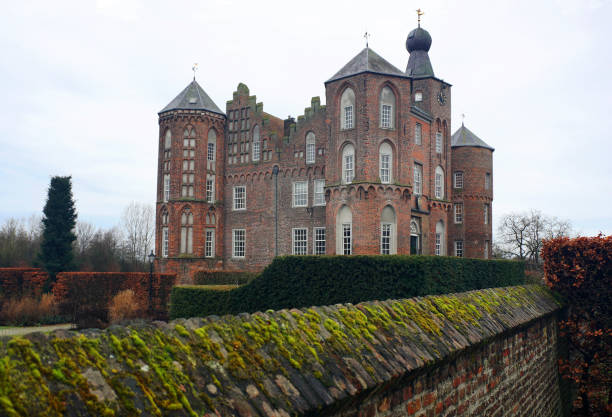 Aarle-Rixtel, Netherlands - Dec 19 2022 Croy Castle: the oldest parts  were probably built in the 15th century. The last changes were built in the 18th century. Since 1795 Croy beer was brewed near the castle