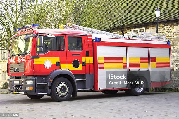 Fire Engine Stock Photo - Download Image Now - Fire Engine, UK, Ladder
