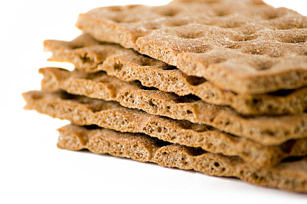 istock Swedish crisp-bread isolated on white background 145186482