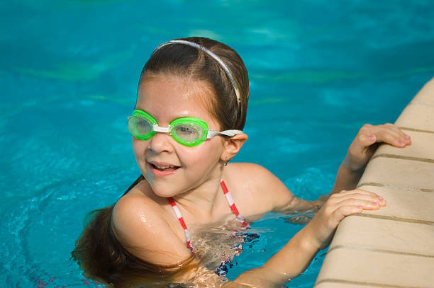 istock Young girl waiting to swim 145186589