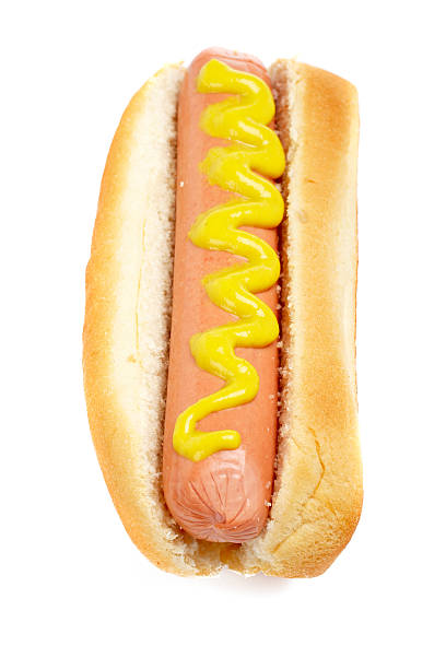 istock Hot dog with mustard 145186620