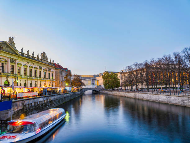 istock Berlin market on Kupfergraben canal during fall before sunset 1451870785