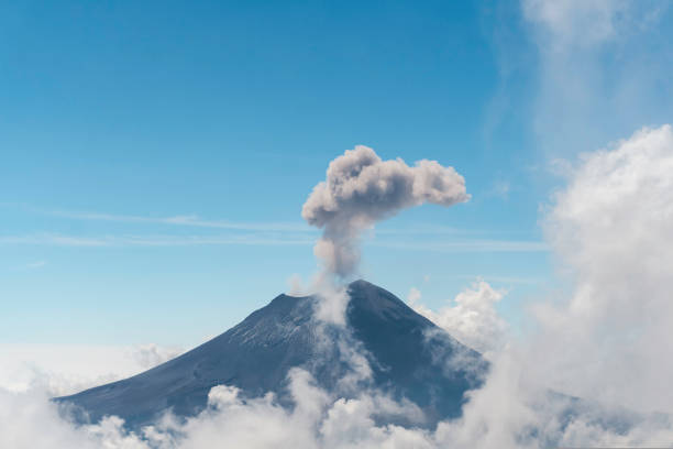 istock Smoking Popocatepetl volcano in Mexico 1451881087