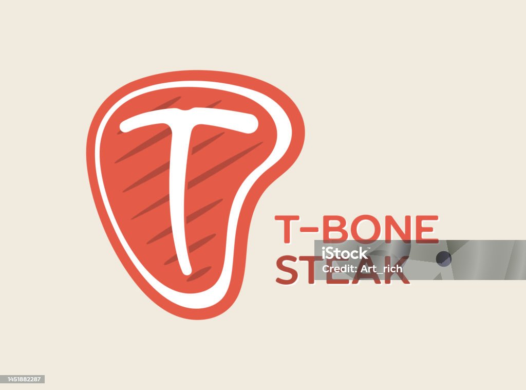 Tförmiges Steak Und Knochen Tbone Steak Logo Oder Etikettenvorlage Stock  Vektor Art und mehr Bilder von Steak - iStock