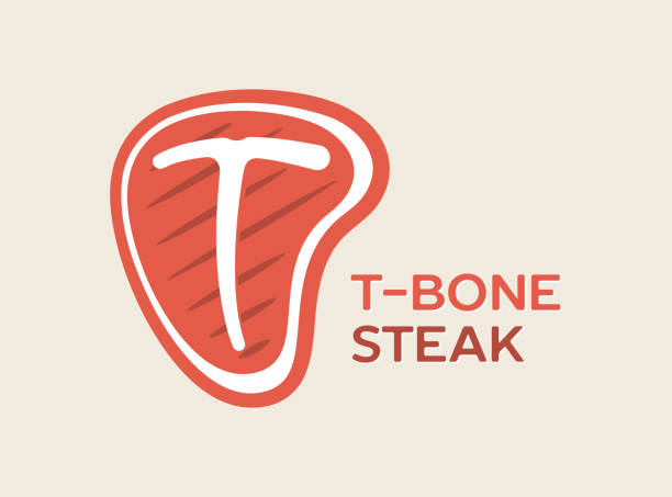 Tförmiges Steak Und Knochen Tbone Steak Logo Oder Etikettenvorlage