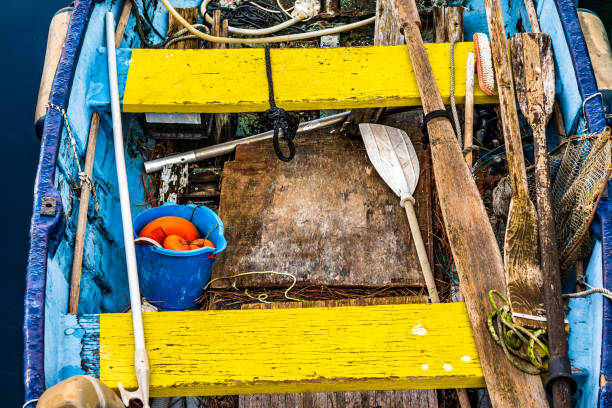 typical small fishing boat in italy