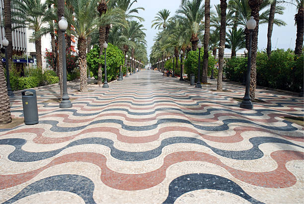 Esplanade of Spain in Alicante, Spain