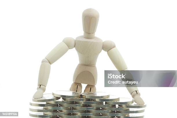 Manikin Building Financial Wall Stock Photo - Download Image Now - Activity, Adult, Art
