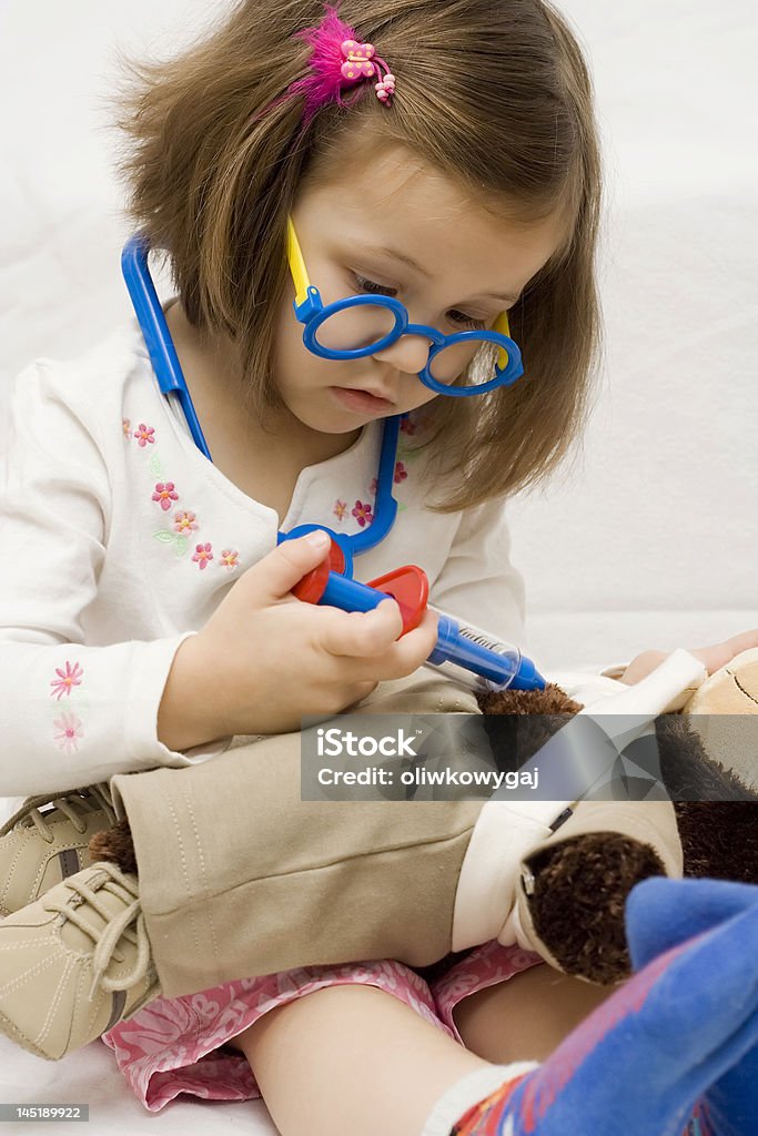 Doctor little girl as a doctor 4-5 Years Stock Photo