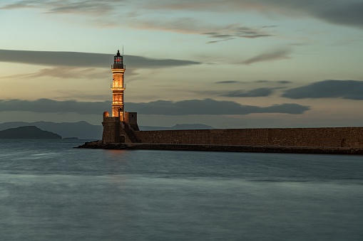 Waiting for the sun at lighthouse at Cape Palascìa, commonly known as Capo d'Otranto, is Italy's most easterly point. It is situated in the territory of the Apulian city of Otranto, in the Province of Lecce, Italy.