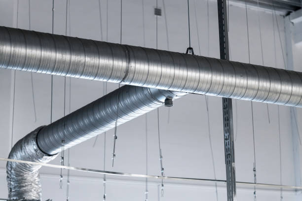istock large steel ventilation pipes in industrial premises, ceiling ventilation 1451904712