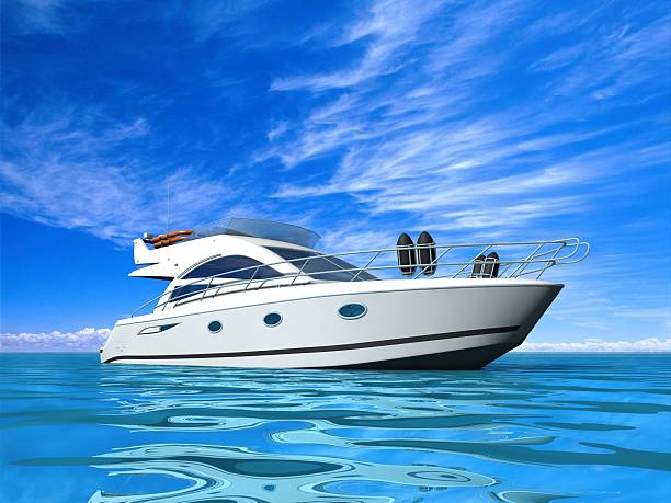 iate de luxo. - speedboat leisure activity relaxation recreational boat imagens e fotografias de stock