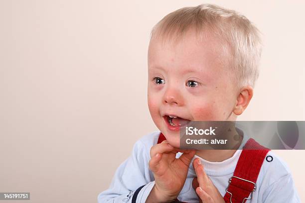 Happy Handicapped Boy Stock Photo - Download Image Now - Toddler, Down Syndrome, Disability
