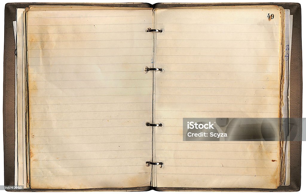 Old portátil - Foto de stock de Cuaderno con espiral libre de derechos