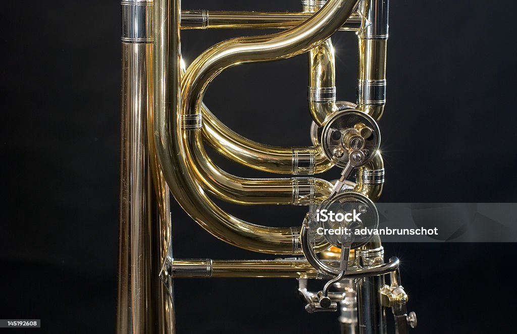 Dettaglio il trombone - Foto stock royalty-free di Composizione orizzontale