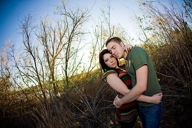 young couple stock photo