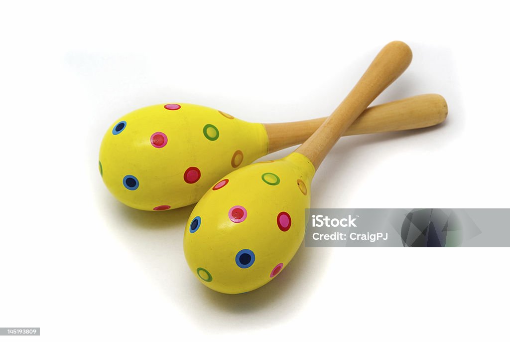 Maracas Aislado en blanco - Foto de stock de Baile hispanoamericano libre de derechos