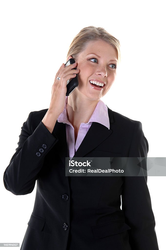 Corporate Cell Phone Corporate executive smiling and talking on her cell phone / PDA Activity Stock Photo