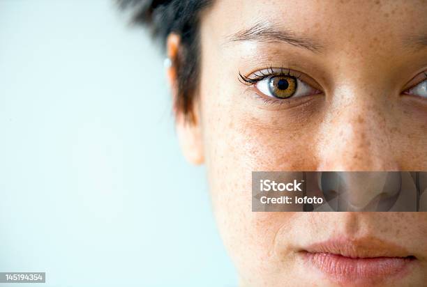 Woman Closeup Portrait Stock Photo - Download Image Now - Close-up, Eye, Human Face