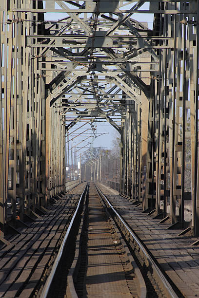 Railroad bridge stock photo