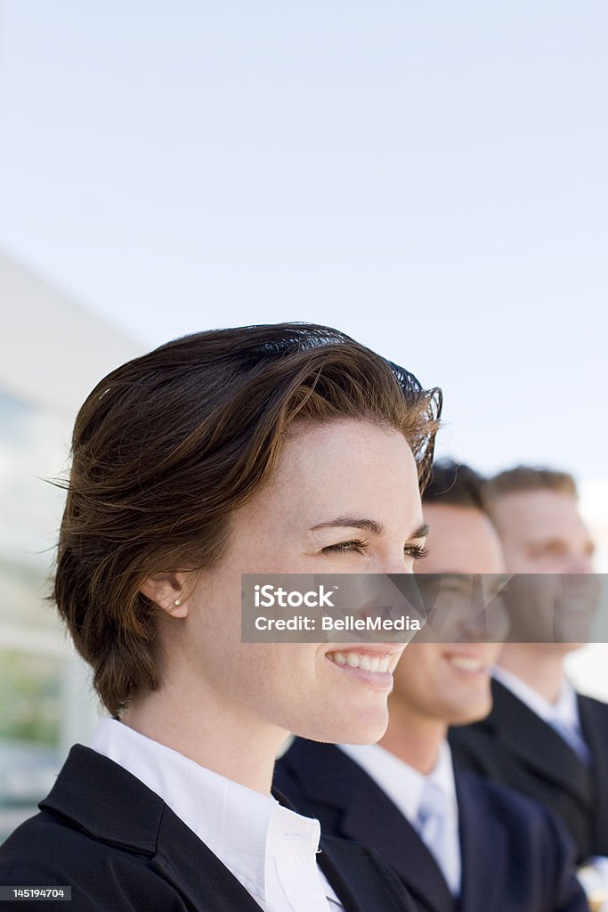 Lächelnd business-team - Lizenzfrei Der Weg nach vorne Stock-Foto