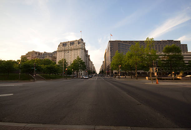 istock Washington DC Streets at Dusk Wide angle 145195132