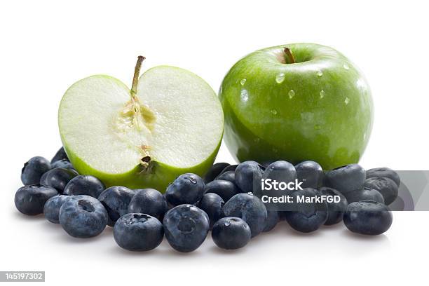 Apples And Blueberries Stock Photo - Download Image Now - Apple - Fruit, Blueberry, Cut Out