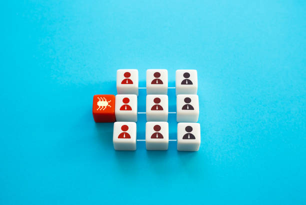 istock The computer virus infects the team through one member. 1451977238