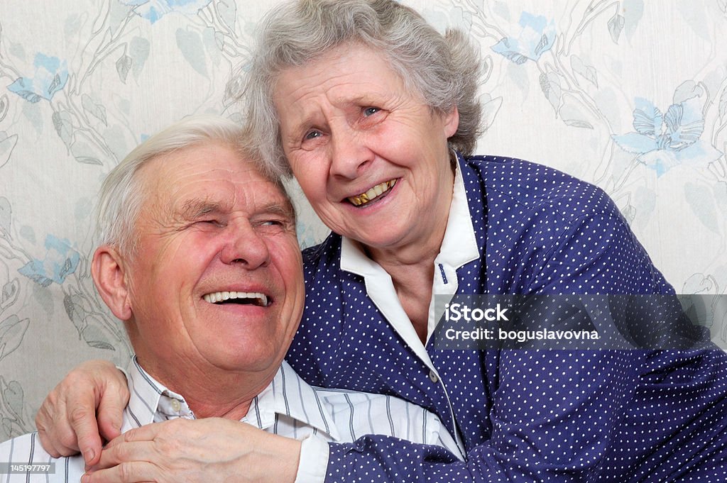 Casal feliz old - Foto de stock de 70 anos royalty-free