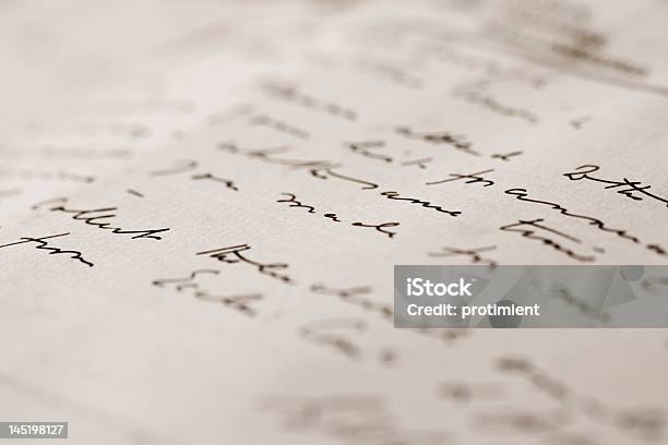 Handwritten Letter Stock Photo - Download Image Now - Abstract, Ancient, Antique