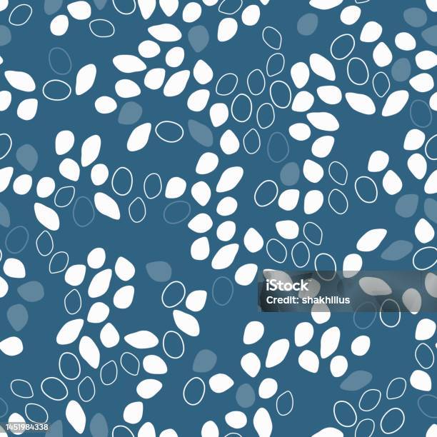 Background Modern Pattern Rice Rice Seamless Pattern Blue Background Stock Illustration - Download ...