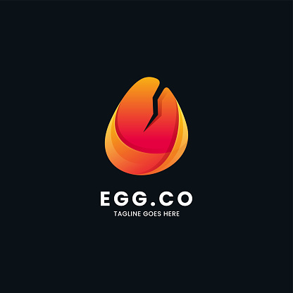 Vector Illustration Egg Gradient Colorful Style Stock Illustration ...