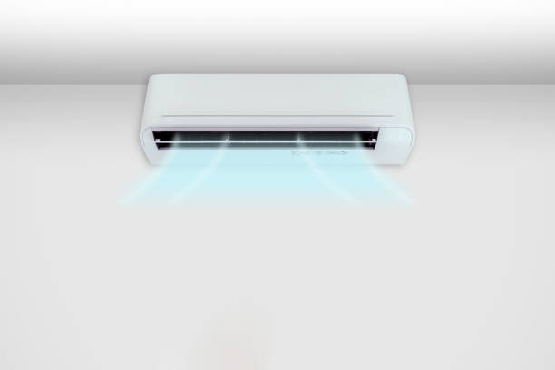 istock Man turning on the air conditioner. 1452006625