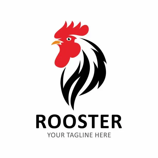 Vector illustration of chicken face logo