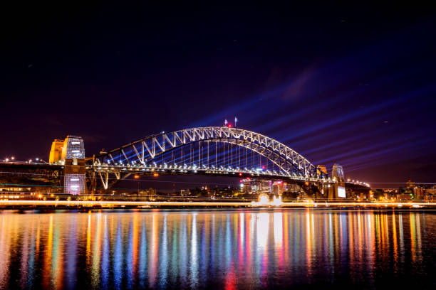 istock Night view of Sydney Harbour Bridge 1452015371