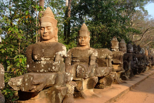 istock Giants in Front Gate of Angkor Thom 1452032507