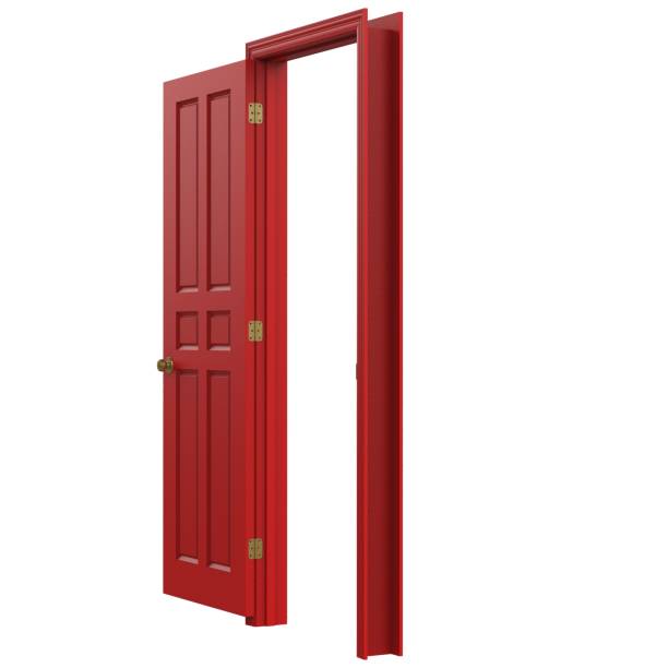 istock open isolated door closed 3d illustration rendering 1452035560