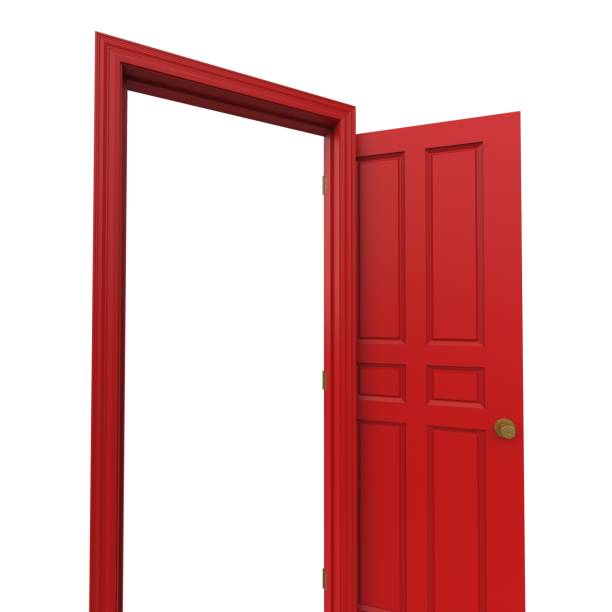 istock open isolated door closed 3d illustration rendering 1452035600