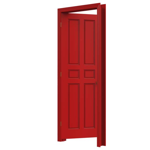 istock open isolated red door closed 3d illustration rendering 1452035659