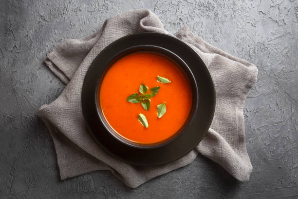 istock Delicious looking tomato soup. Turkish name; Domates corbasi 1452036510